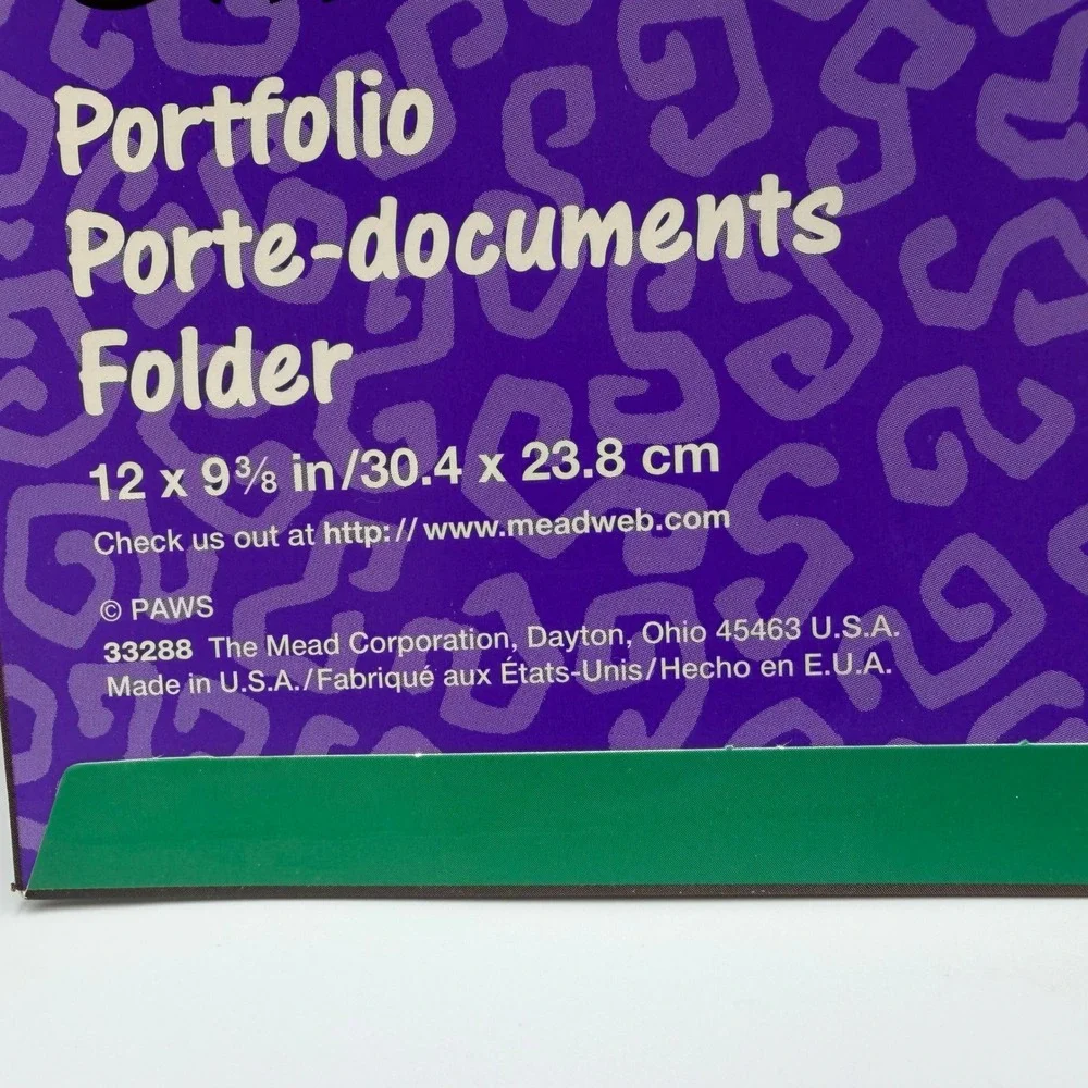 Vintage Mead Garfield Bad to the Bone Portfolio Folder 3-Hole Punched 33288 USA